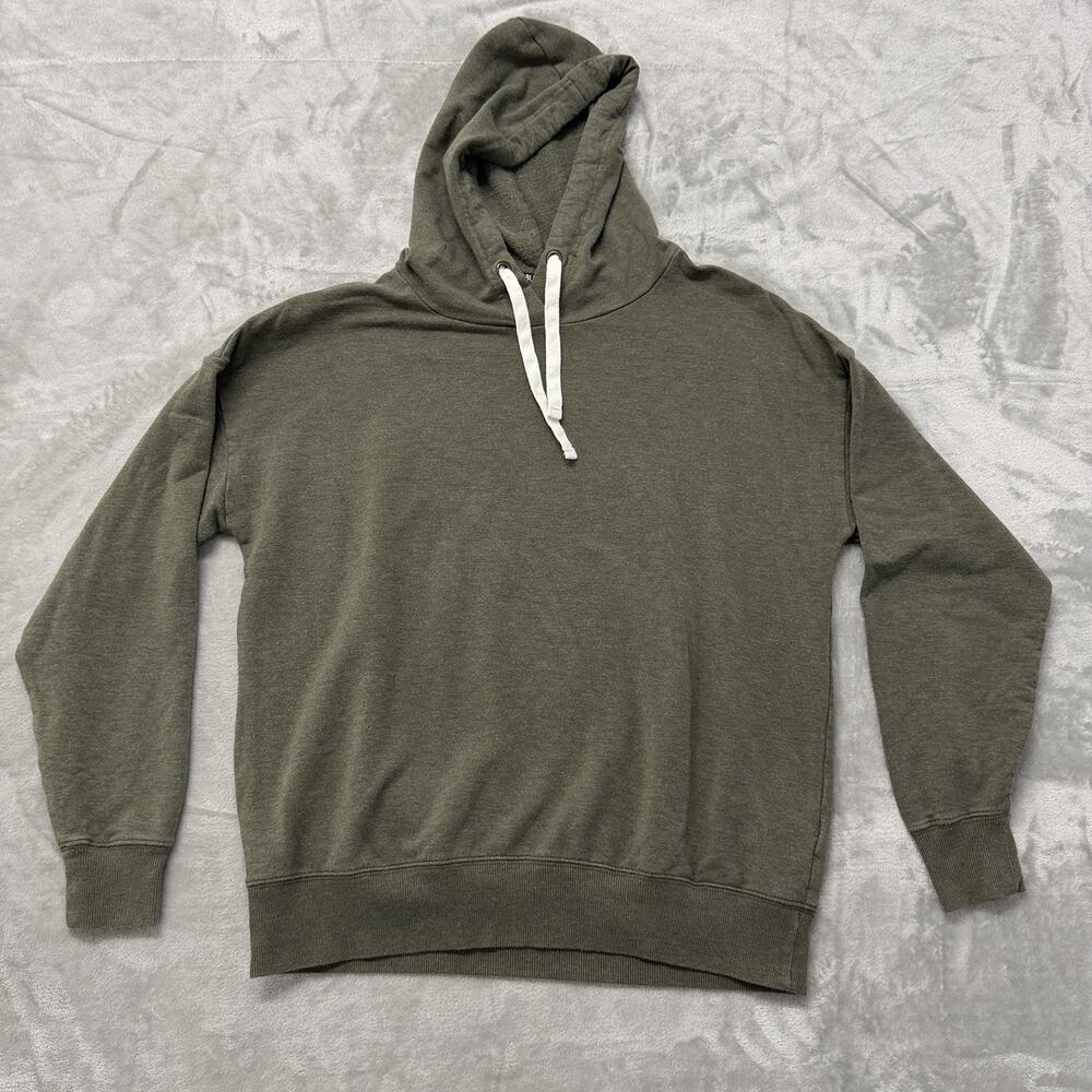 Buffalo David Bitton Womens Olive Green Pullover Hoodie Sweatshirt S